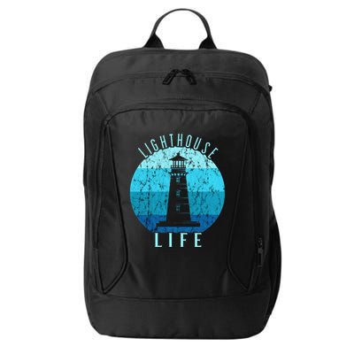 Lighthouse Retro Vintage Lighthouse Life Seaside Boating City Backpack