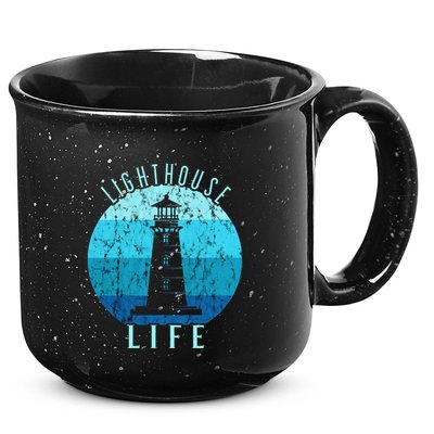 Lighthouse Retro Vintage Lighthouse Life Seaside Boating 15oz Campfire Ceramic Mug