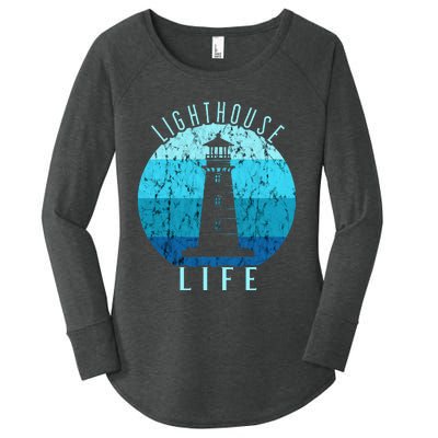 Lighthouse Retro Vintage Lighthouse Life Seaside Boating Women's Perfect Tri Tunic Long Sleeve Shirt