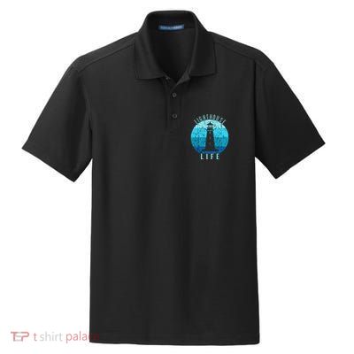 Lighthouse Retro Vintage Lighthouse Life Seaside Boating Dry Zone Grid Polo