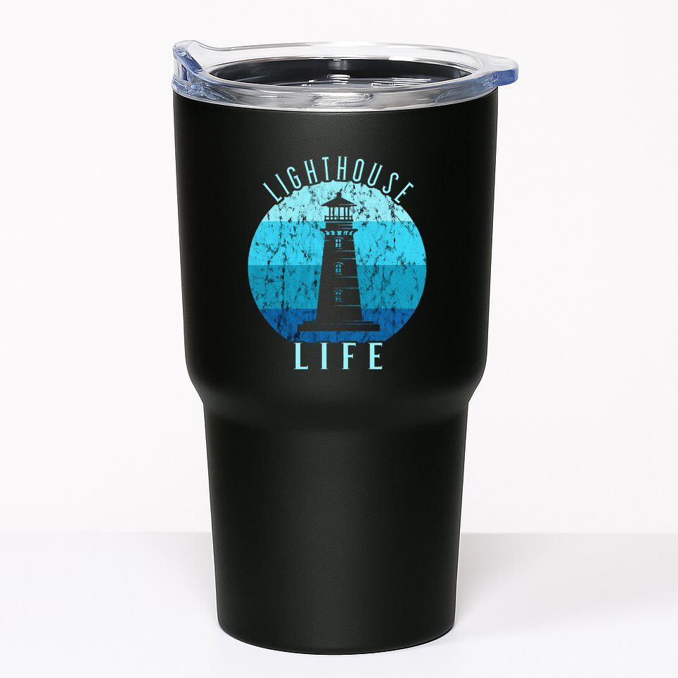 Lighthouse Retro Vintage Lighthouse Life Seaside Boating Tumbler