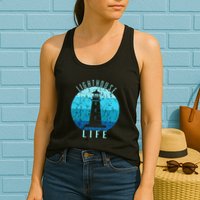 Lighthouse Retro Vintage Lighthouse Life Seaside Boating Womens Tank Top