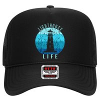 Lighthouse Retro Vintage Lighthouse Life Seaside Boating Hat