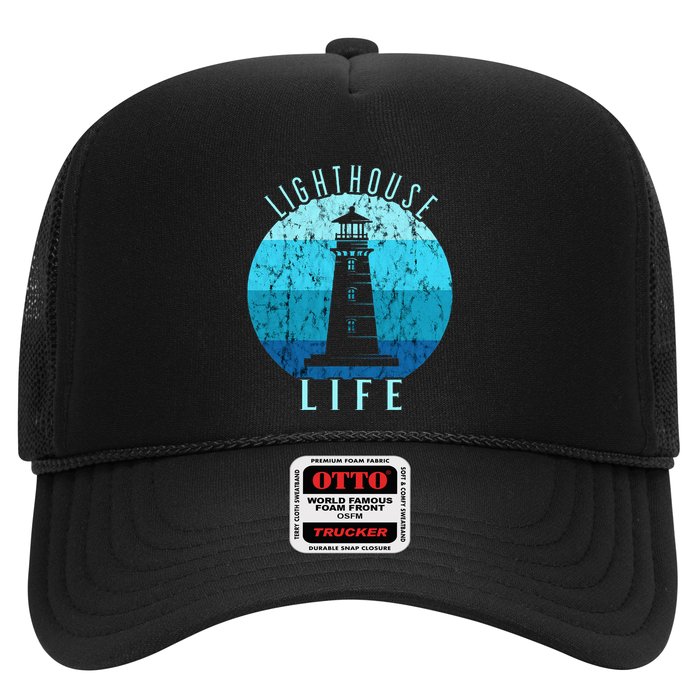 Lighthouse Retro Vintage Lighthouse Life Seaside Boating Hat