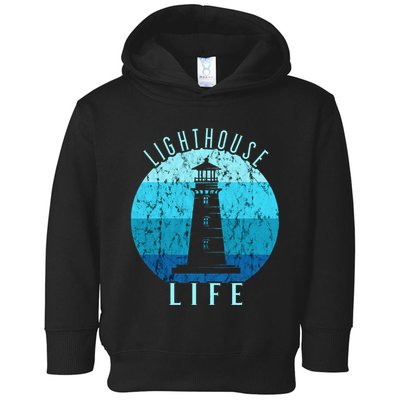 Lighthouse Retro Vintage Lighthouse Life Seaside Boating Toddler Hoodie