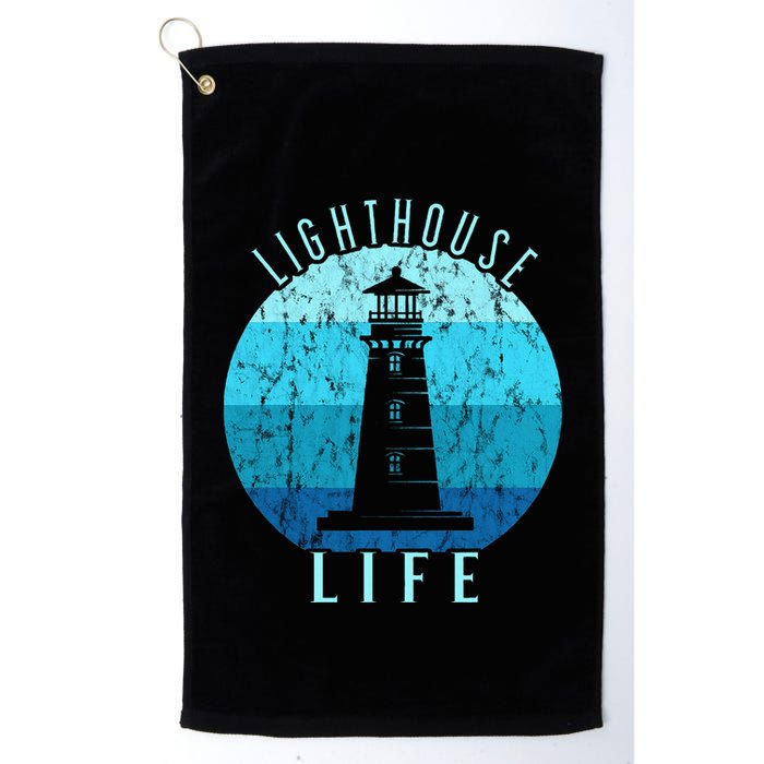 Lighthouse Retro Vintage Lighthouse Life Seaside Boating Golf Towel