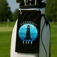 Lighthouse Retro Vintage Lighthouse Life Seaside Boating Golf Towel