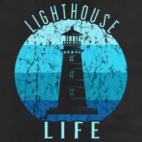 Lighthouse Retro Vintage Lighthouse Life Seaside Boating Golf Towel