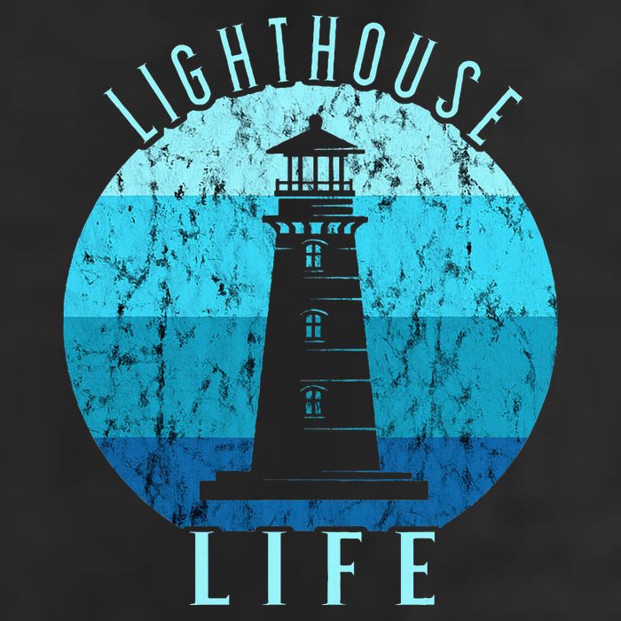 Lighthouse Retro Vintage Lighthouse Life Seaside Boating Golf Towel