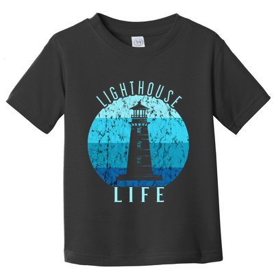 Lighthouse Retro Vintage Lighthouse Life Seaside Boating Toddler T-Shirt