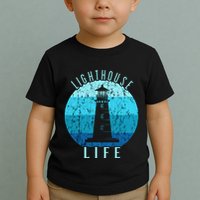 Lighthouse Retro Vintage Lighthouse Life Seaside Boating Toddler T-Shirt