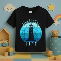 Lighthouse Retro Vintage Lighthouse Life Seaside Boating Toddler T-Shirt