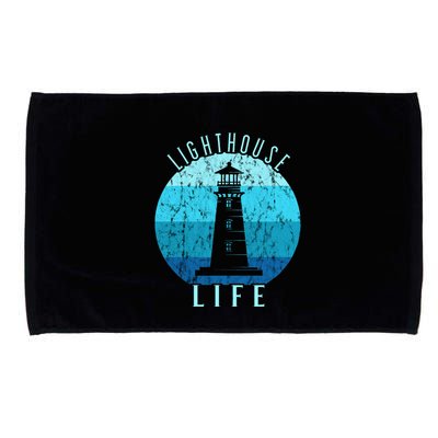 Lighthouse Retro Vintage Lighthouse Life Seaside Boating Microfiber Hand Towel