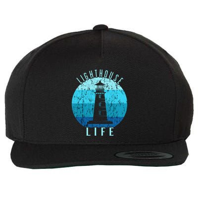 Lighthouse Retro Vintage Lighthouse Life Seaside Boating Wool Snapback Cap