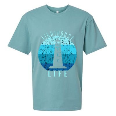 Lighthouse Retro Vintage Lighthouse Life Seaside Boating Sueded Cloud Jersey T-Shirt