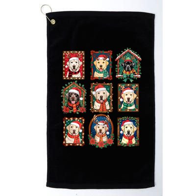 Labrador Retriever Vintage Christmas Pajama Funny Dog Lovers Platinum Collection Golf Towel