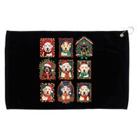 Labrador Retriever Vintage Christmas Pajama Funny Dog Lovers Grommeted Golf Towel