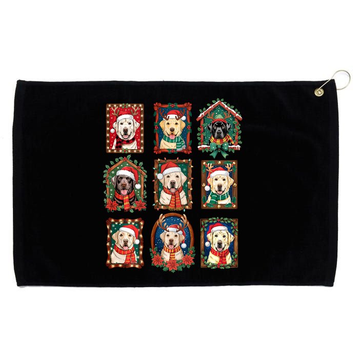 Labrador Retriever Vintage Christmas Pajama Funny Dog Lovers Grommeted Golf Towel