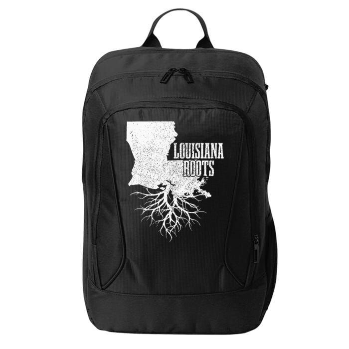 Louisiana Roots Vintage Usa Patriotic Pride State Map Gift City Backpack