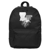 Louisiana Roots Vintage Usa Patriotic Pride State Map Gift 16 in Basic Backpack