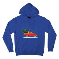 Labrador Retriever Vintage Red Pickup Truck Christmas Tree Funny Gift Hoodie