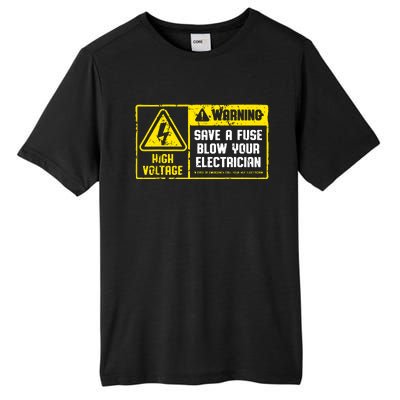 Lineman Retro Vintage Electrician Save A Fuse Tall Fusion ChromaSoft Performance T-Shirt