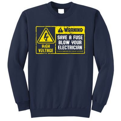 Lineman Retro Vintage Electrician Save A Fuse Sweatshirt