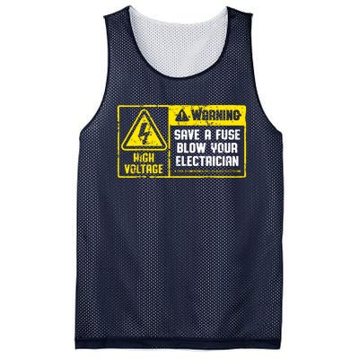 Lineman Retro Vintage Electrician Save A Fuse Mesh Reversible Basketball Jersey Tank