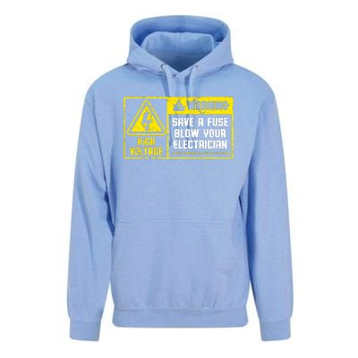 Lineman Retro Vintage Electrician Save A Fuse Unisex Surf Hoodie