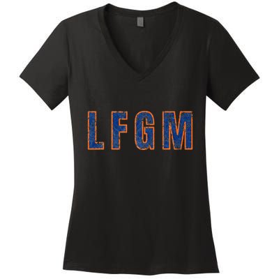 Lfgm Retro Vintage Women's V-Neck T-Shirt