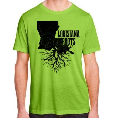 Louisiana Roots Vintage Usa Patriotic Pride State Map Adult ChromaSoft Performance T-Shirt