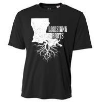 Louisiana Roots Vintage Usa Patriotic Pride State Map Cooling Performance Crew T-Shirt