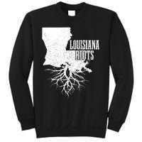 Louisiana Roots Vintage Usa Patriotic Pride State Map Sweatshirt