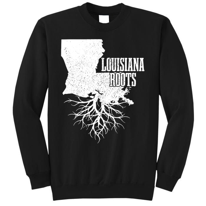 Louisiana Roots Vintage Usa Patriotic Pride State Map Sweatshirt