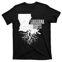 Louisiana Roots Vintage Usa Patriotic Pride State Map T-Shirt