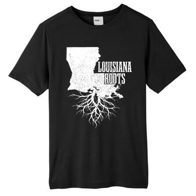 Louisiana Roots Vintage Usa Patriotic Pride State Map Tall Fusion ChromaSoft Performance T-Shirt