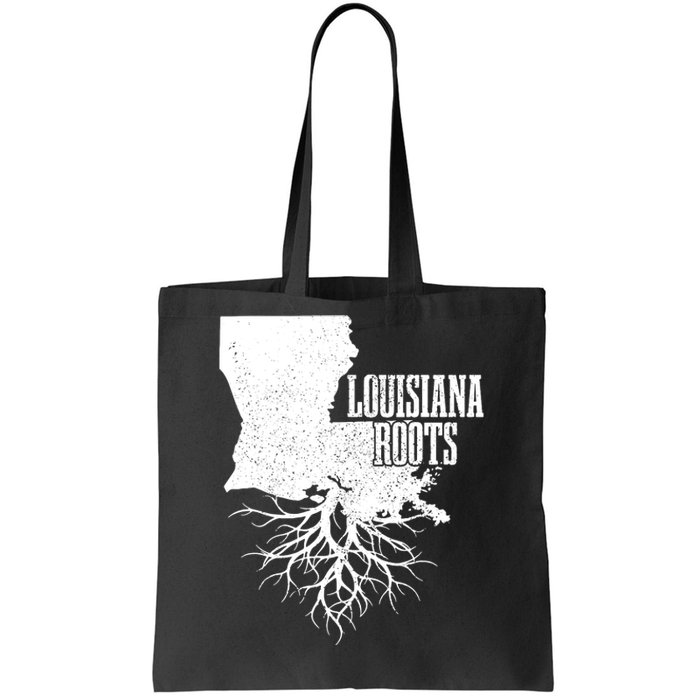 Louisiana Roots Vintage Usa Patriotic Pride State Map Tote Bag