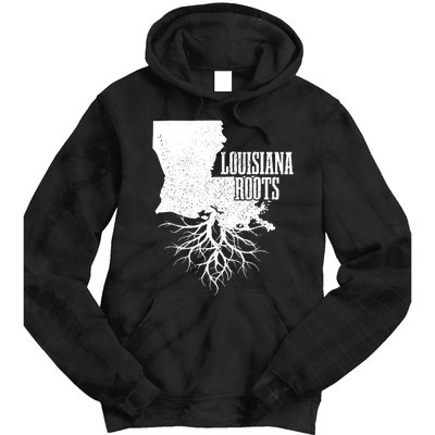 Louisiana Roots Vintage Usa Patriotic Pride State Map Tie Dye Hoodie