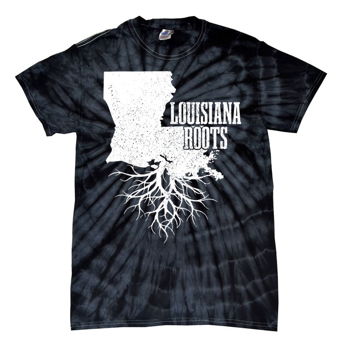 Louisiana Roots Vintage Usa Patriotic Pride State Map Tie-Dye T-Shirt