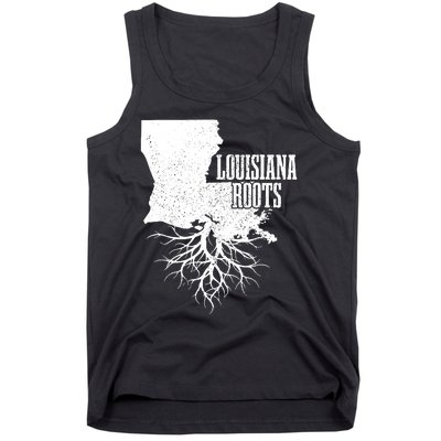 Louisiana Roots Vintage Usa Patriotic Pride State Map Tank Top