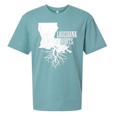 Louisiana Roots Vintage Usa Patriotic Pride State Map Sueded Cloud Jersey T-Shirt