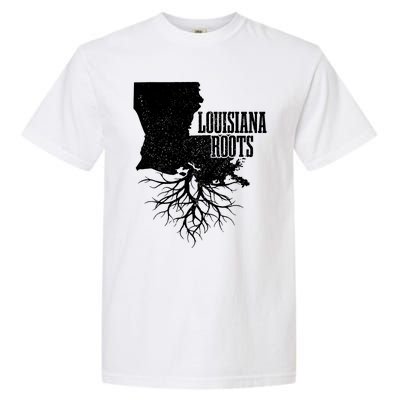 Louisiana Roots Vintage Usa Patriotic Pride State Map Garment-Dyed Heavyweight T-Shirt