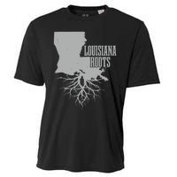 Louisiana Roots Vintage Usa Patriotic Pride State Map Gift Cooling Performance Crew T-Shirt