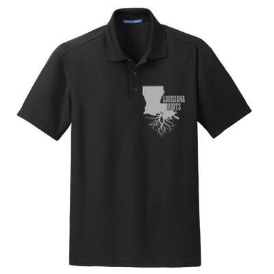 Louisiana Roots Vintage Usa Patriotic Pride State Map Gift Dry Zone Grid Polo