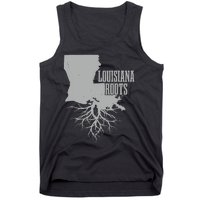 Louisiana Roots Vintage Usa Patriotic Pride State Map Gift Tank Top