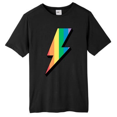 Lgbtq Rainbow Vintage Bolt Of Lightning Retro Lgbt Pride Gift Tall Fusion ChromaSoft Performance T-Shirt