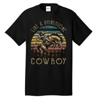 Like Rhinestones Vintage Art Western Horses Riding Cowboy Gift Tall T-Shirt