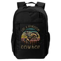 Like Rhinestones Vintage Art Western Horses Riding Cowboy Gift Daily Commute Backpack