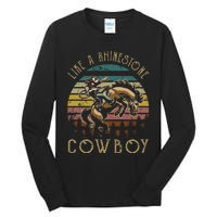 Like Rhinestones Vintage Art Western Horses Riding Cowboy Gift Tall Long Sleeve T-Shirt