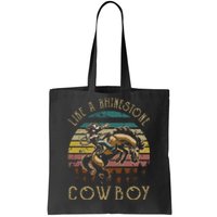 Like Rhinestones Vintage Art Western Horses Riding Cowboy Gift Tote Bag